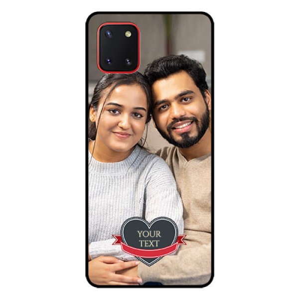 Galaxy Note10 Lite Custom Glass Phone Case - Just Married Couple Design Galaxy Note10 Lite Custom Glass Phone Case - Just Married Couple Design