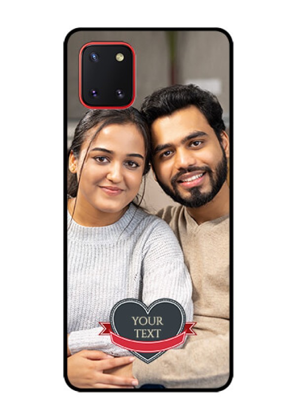 Galaxy Note10 Lite Custom Glass Phone Case - Just Married Couple Design