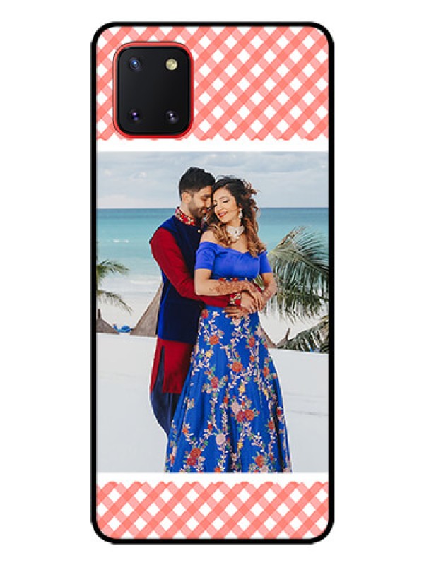 Custom Galaxy Note10 Lite Personalized Glass Phone Case - Pink Pattern Design