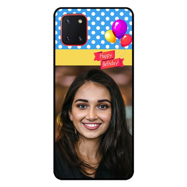 Galaxy Note10 Lite Custom Glass Mobile Case - Happy Birthday Design