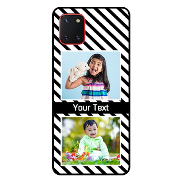 Galaxy Note10 Lite Photo Printing on Glass Case - Black And White Stripes Design Galaxy Note10 Lite Photo Printing on Glass Case - Black And White Stripes Design