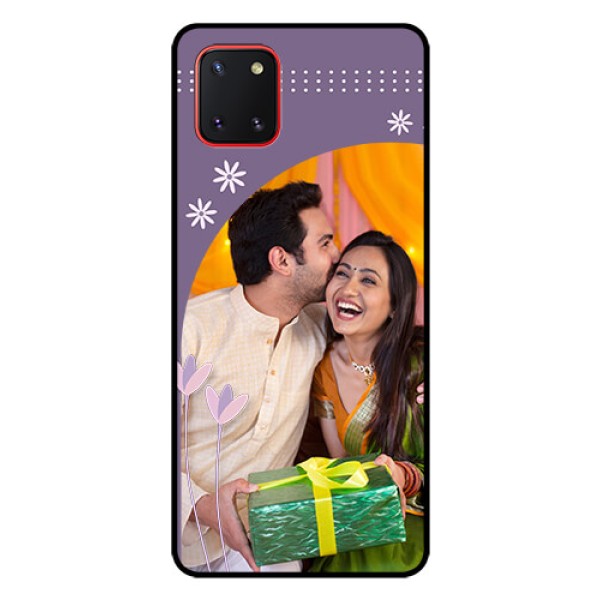 Galaxy Note10 Lite Custom Glass Mobile Case - Lavender flowers design 