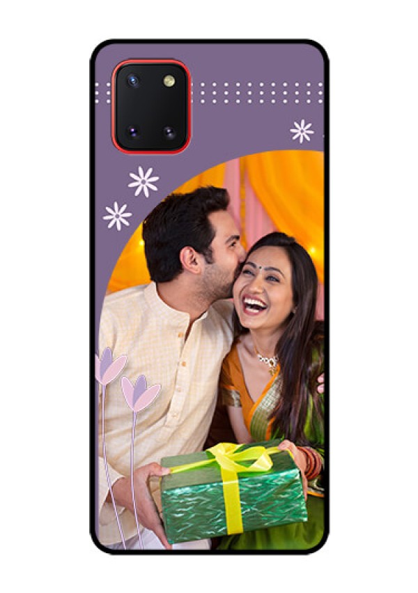 Galaxy Note10 Lite Custom Glass Mobile Case - Lavender flowers design 