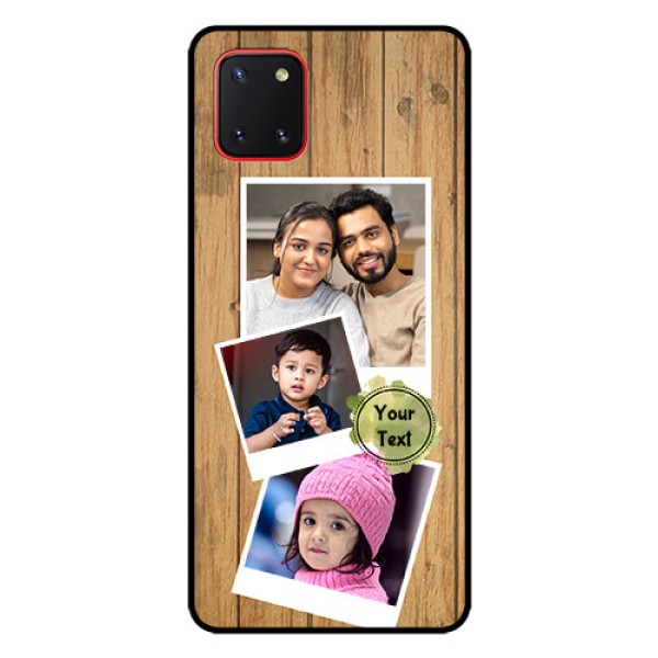 Galaxy Note10 Lite Custom Glass Phone Case - Wooden Texture Design