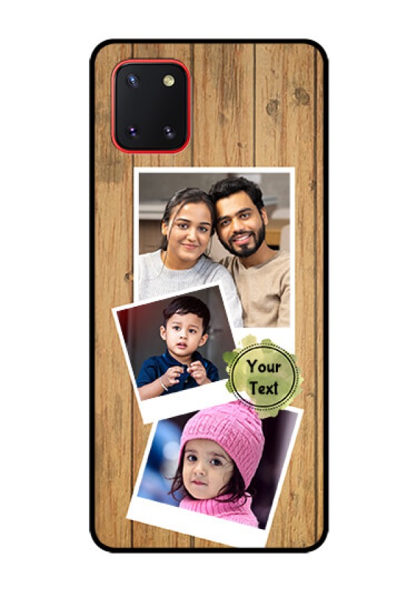 Galaxy Note10 Lite Custom Glass Phone Case - Wooden Texture Design