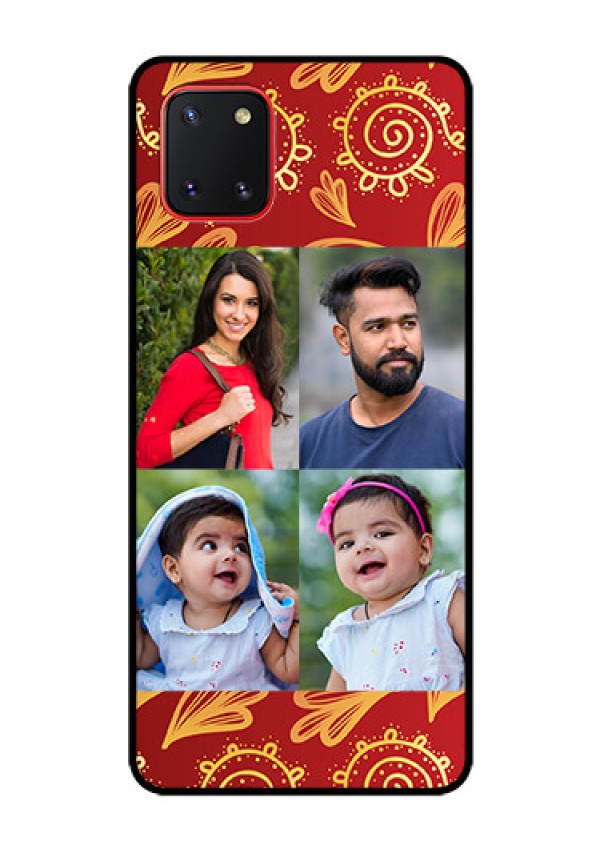 Galaxy Note10 Lite Photo Printing on Glass Case - 4 Image Traditional Design