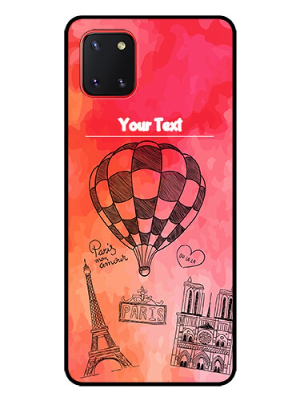 Custom Galaxy Note10 Lite Custom Glass Phone Case - Paris Theme Design