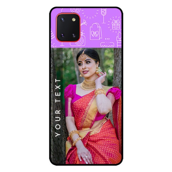 Galaxy Note10 Lite Custom Glass Mobile Case - Birthday Icons Design