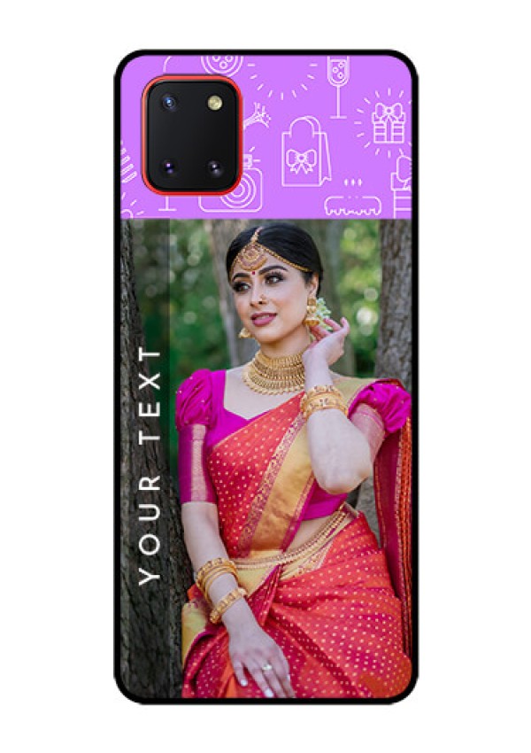 Galaxy Note10 Lite Custom Glass Mobile Case - Birthday Icons Design