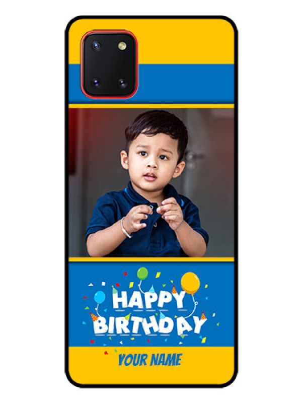 Custom Galaxy Note10 Lite Custom Glass Mobile Case - Birthday Wishes Design
