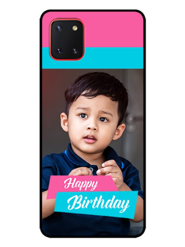 Custom Galaxy Note10 Lite Personalized Glass Phone Case - Image Holder with 2 Color Design