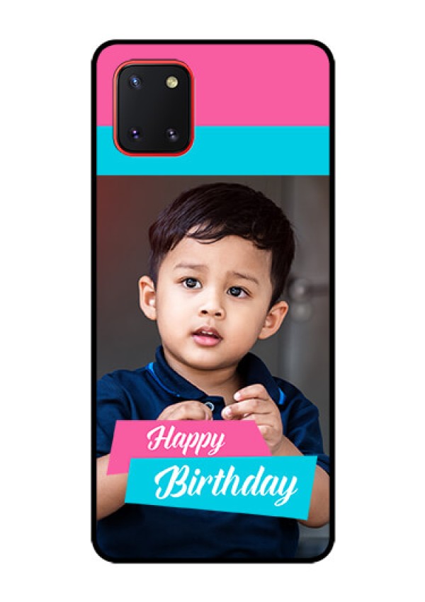 Galaxy Note10 Lite Personalized Glass Phone Case - Image Holder with 2 Color Design