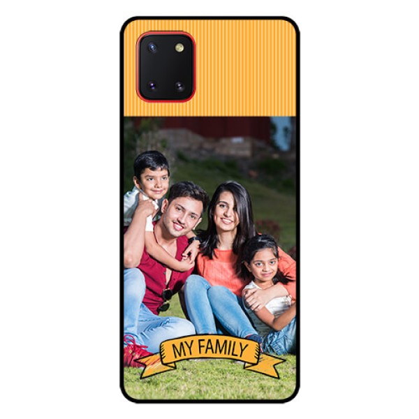 Galaxy Note10 Lite Custom Glass Phone Case - My Family Design