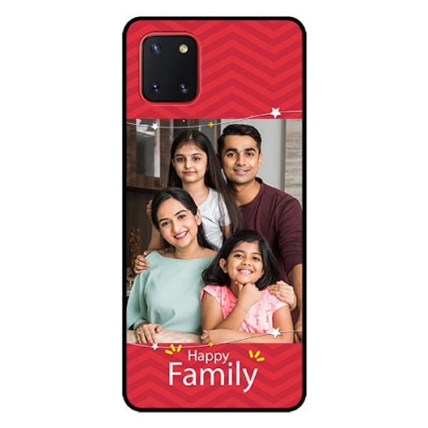 Galaxy Note10 Lite Personalized Glass Phone Case - Happy Family Design