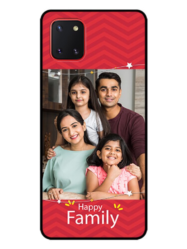 Custom Galaxy Note10 Lite Personalized Glass Phone Case - Happy Family Design