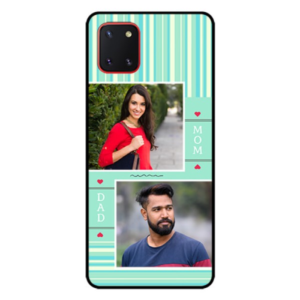 Galaxy Note10 Lite Custom Glass Phone Case - Mom & Dad Pic Design Galaxy Note10 Lite Custom Glass Phone Case - Mom & Dad Pic Design