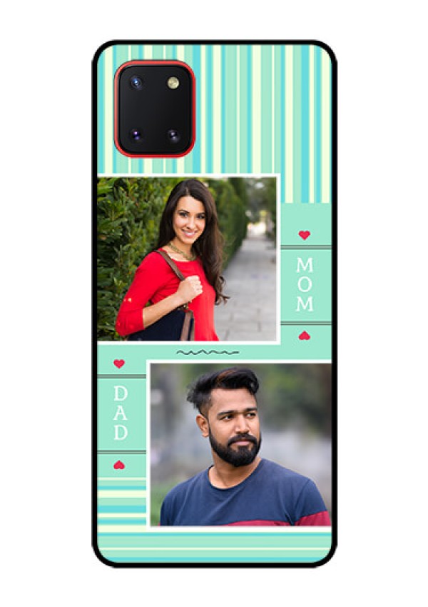 Galaxy Note10 Lite Custom Glass Phone Case - Mom & Dad Pic Design