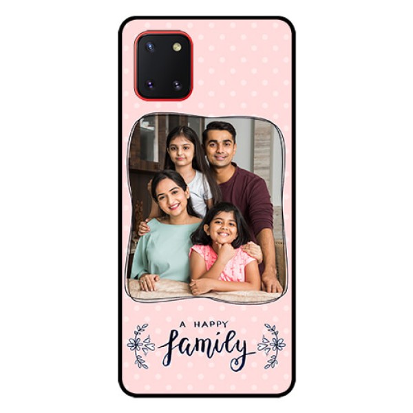 Galaxy Note10 Lite Custom Glass Phone Case - Family with Dots Design Galaxy Note10 Lite Custom Glass Phone Case - Family with Dots Design