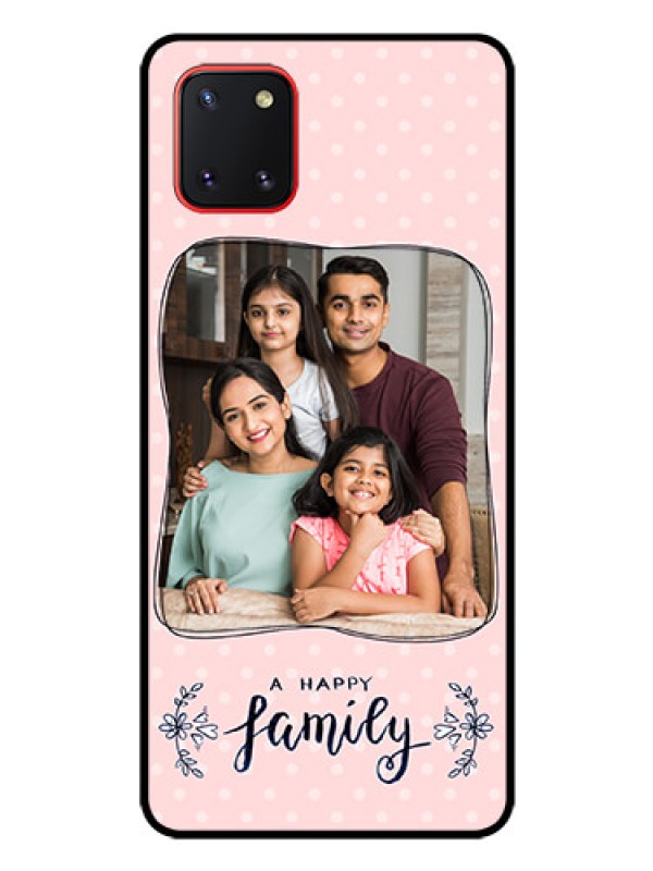 Custom Galaxy Note10 Lite Custom Glass Phone Case - Family with Dots Design