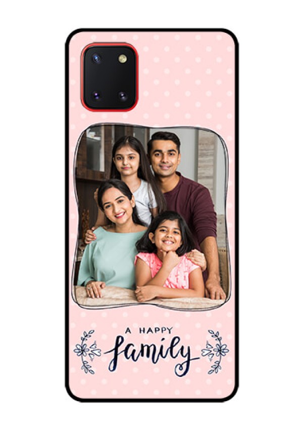 Galaxy Note10 Lite Custom Glass Phone Case - Family with Dots Design