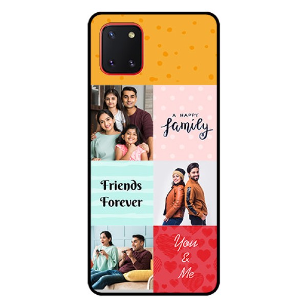 Galaxy Note10 Lite Personalized Glass Phone Case - Images with Quotes Design