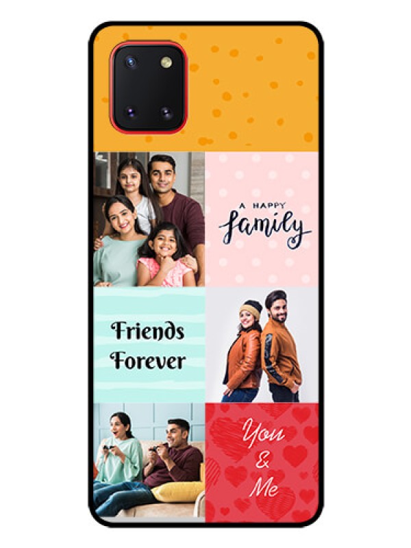 Custom Galaxy Note10 Lite Personalized Glass Phone Case - Images with Quotes Design
