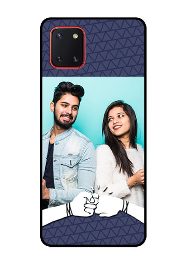 Galaxy Note10 Lite Photo Printing on Glass Case - with Best Friends Design 