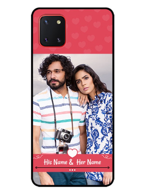 Custom Galaxy Note10 Lite Photo Printing on Glass Case - Simple Love Design