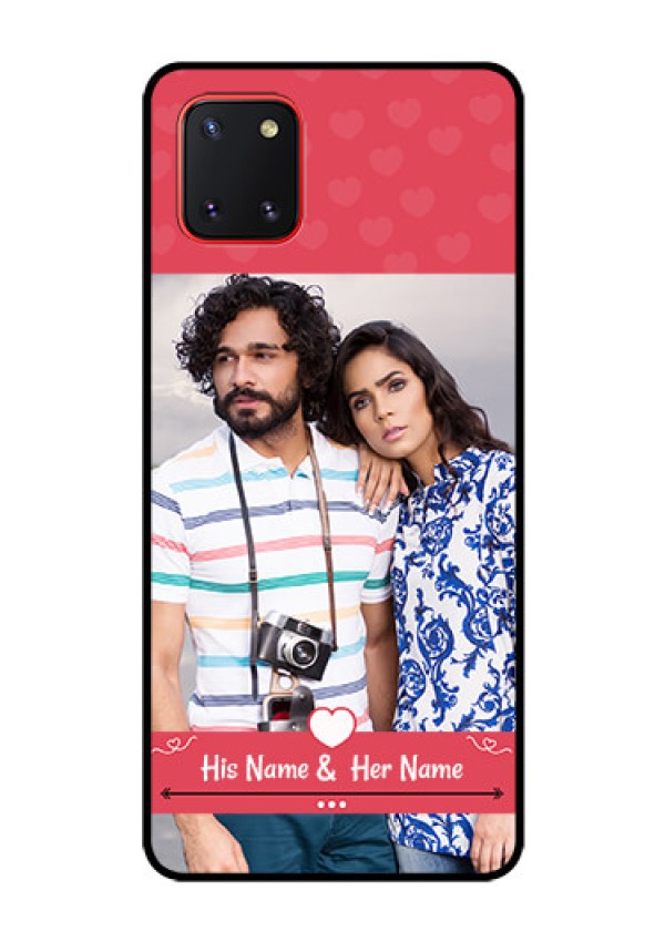 Galaxy Note10 Lite Photo Printing on Glass Case - Simple Love Design