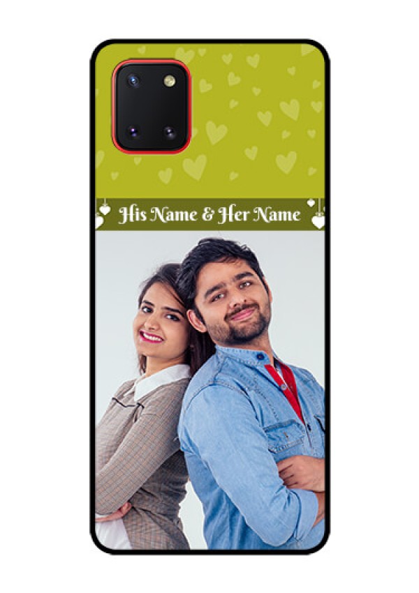 Galaxy Note10 Lite Custom Glass Phone Case - You & Me Heart Design