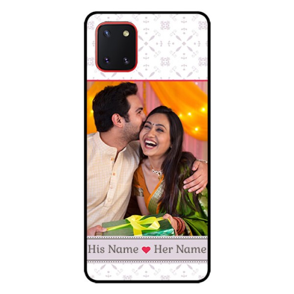 Galaxy Note10 Lite Custom Glass Mobile Case - with Photo and Ethnic Design Galaxy Note10 Lite Custom Glass Mobile Case - with Photo and Ethnic Design