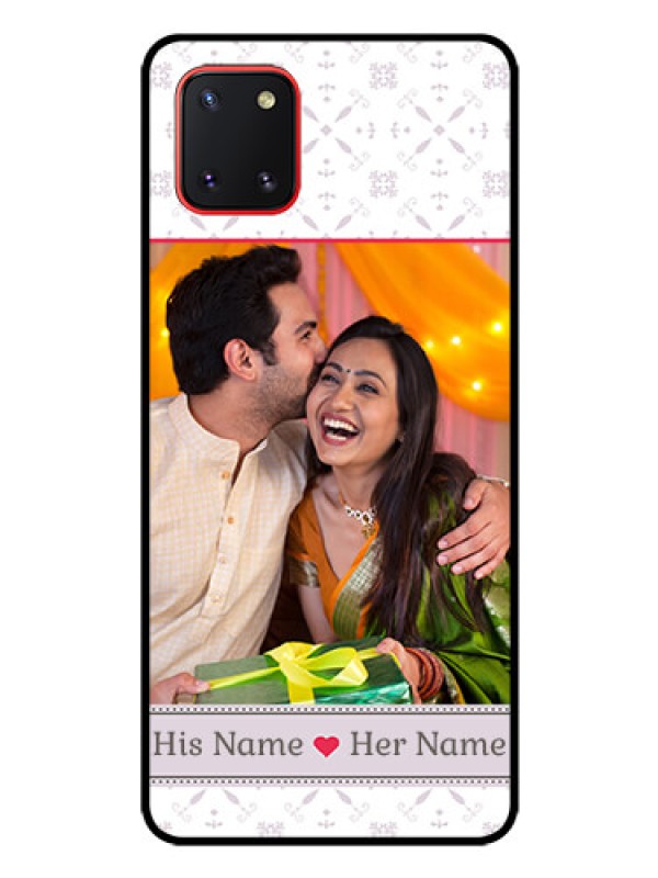 Custom Galaxy Note10 Lite Custom Glass Mobile Case - with Photo and Ethnic Design