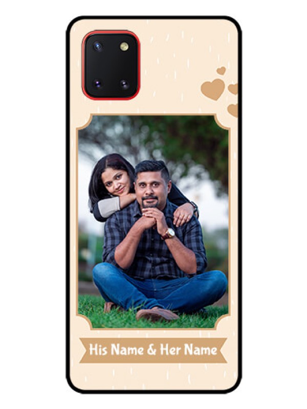 Custom Galaxy Note10 Lite Custom Glass Phone Case - with confetti love design 