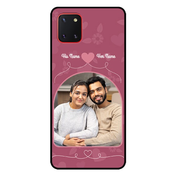 Galaxy Note10 Lite Photo Printing on Glass Case - Love Floral Design