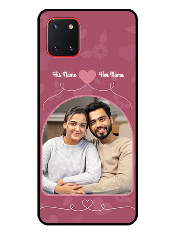 Custom Galaxy Note10 Lite Photo Printing on Glass Case - Love Floral Design
