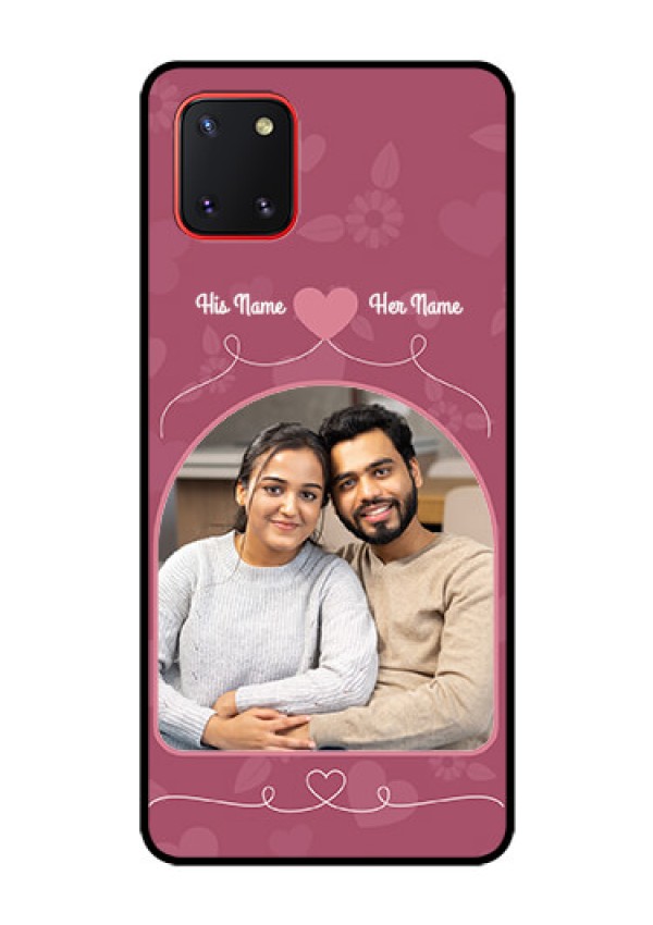 Galaxy Note10 Lite Photo Printing on Glass Case - Love Floral Design