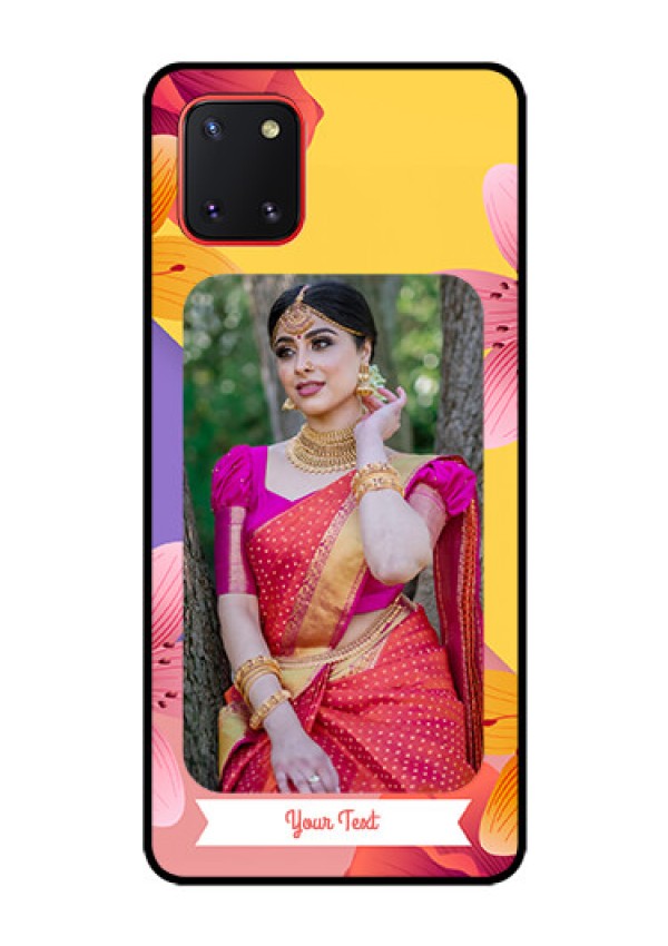 Galaxy Note10 Lite Custom Glass Mobile Case - 3 Image With Vintage Floral Design