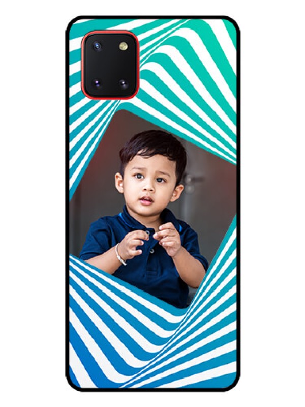 Custom Galaxy Note10 Lite Personalized Glass Phone Case - Abstract Spiral Design