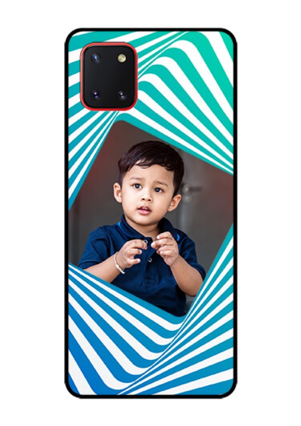 Galaxy Note10 Lite Personalized Glass Phone Case - Abstract Spiral Design