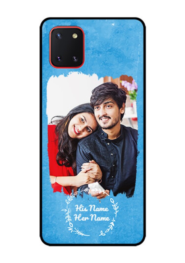 Galaxy Note10 Lite Custom Glass Phone Case - Blue Color Vintage Design