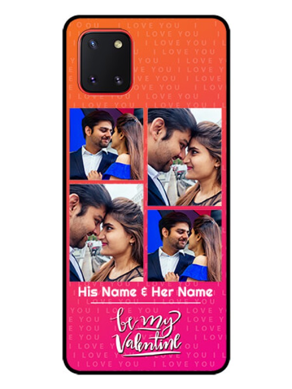 Custom Galaxy Note10 Lite Custom Glass Phone Case - I Love You Pink Design
