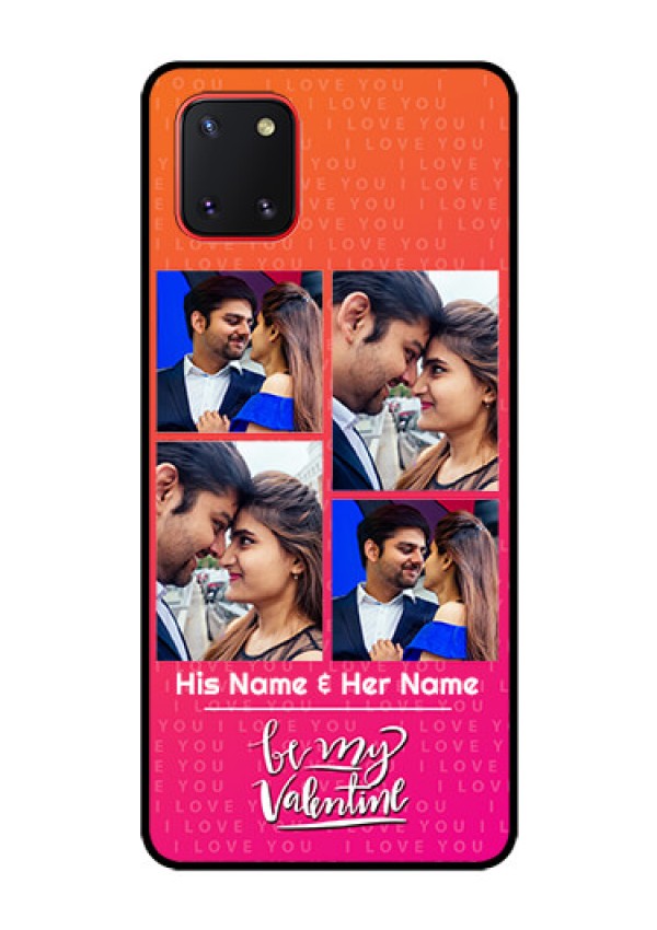 Galaxy Note10 Lite Custom Glass Phone Case - I Love You Pink Design