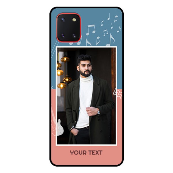 Galaxy Note10 Lite Photo Printing on Glass Case - with Color Musical Note Design Galaxy Note10 Lite Photo Printing on Glass Case - with Color Musical Note Design