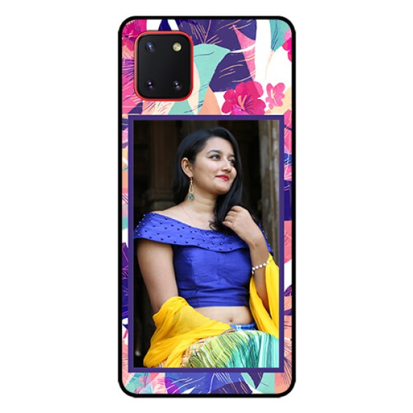 Galaxy Note10 Lite Custom Glass Mobile Case - Abstract Floral Design