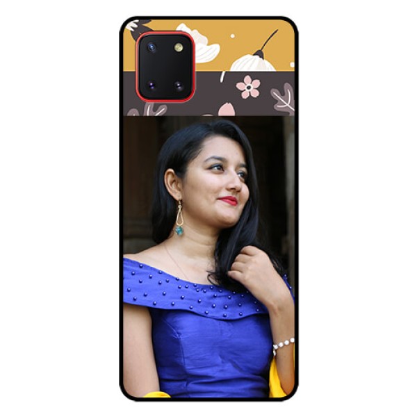 Galaxy Note10 Lite Custom Glass Phone Case - Stylish Floral Design