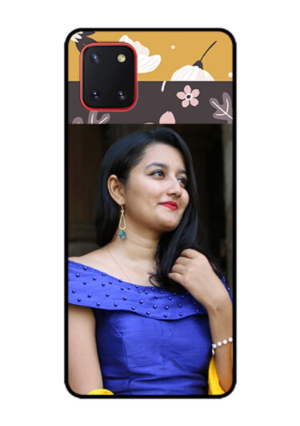 Galaxy Note10 Lite Custom Glass Phone Case - Stylish Floral Design