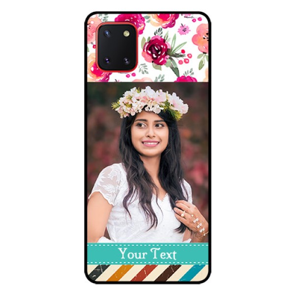 Galaxy Note10 Lite Custom Glass Phone Case - Watercolor Floral Design