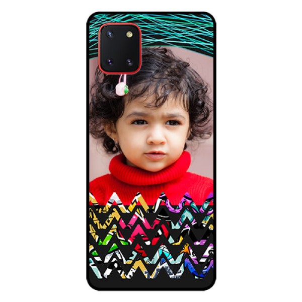 Galaxy Note10 Lite Personalized Glass Phone Case - Neon Abstract Design