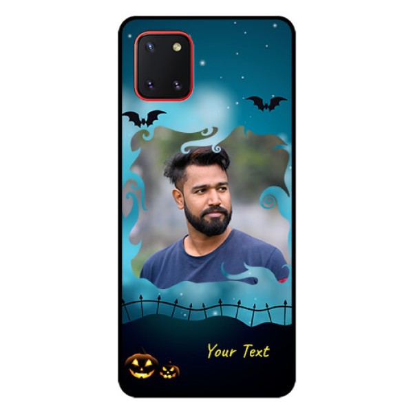 Galaxy Note10 Lite Custom Glass Phone Case - Halloween frame design
