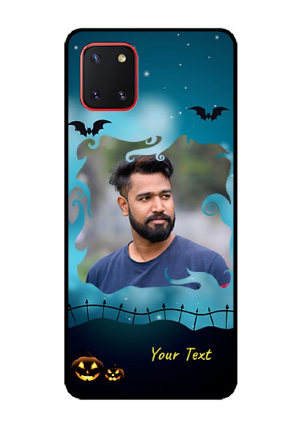 Galaxy Note10 Lite Custom Glass Phone Case - Halloween frame design
